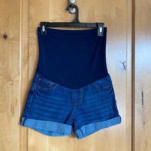Maternity jean shorts